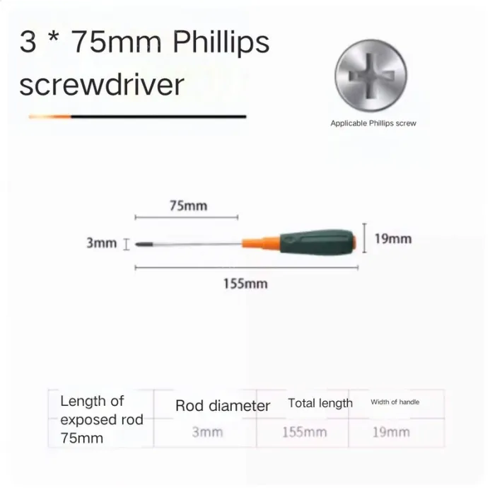 Phillips screwdriver 3*75
