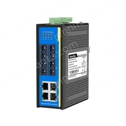[100 Gigabit 4 Optical 4 Electrical] Ring Network Management Industrial Switch