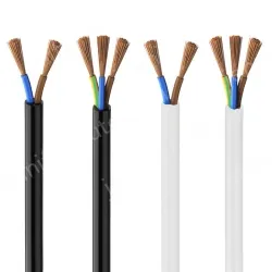 3 cores Black Cable 0.5mm Nominal cross-section