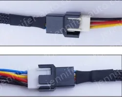PWM three-point temperature control cooling fan extension cable 1in 3out