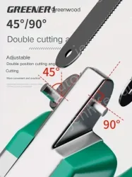 12 inch alloy square tube saw with 11 carbon steel saw blades The saw body can store the saw blades