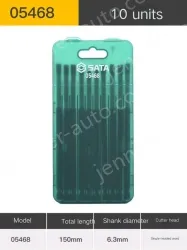 10Pcs single head, slotted 6mm, total length: 150mm-05468