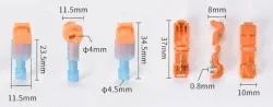 T5 orange 1.5-2.5 square hard wire-T-type no-break wire terminal
