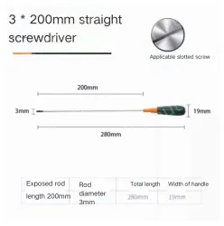Slotted screwdriver 3*200