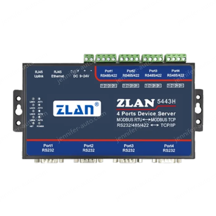 4 RS232 serial ports and 4 RS422/485 serial ports Serial Device Server