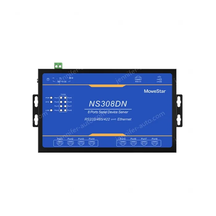 Industrial-grade Modbus gateway 8-port wall-mounted serial server