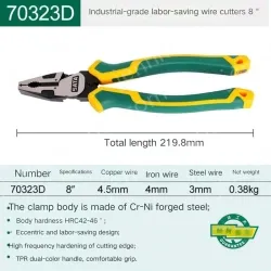 8 inch wire cutter labor-saving type 70323D