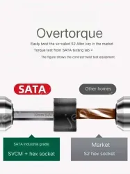 Short flat head hex wrench 5mm 82310