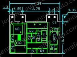 Small, safe isolated, regulated power supply switching power supply module 5V 1A Horizontal pins