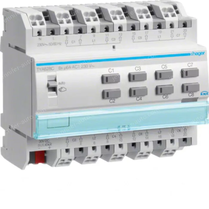 Output device for 8 shutters or blinds 230V~