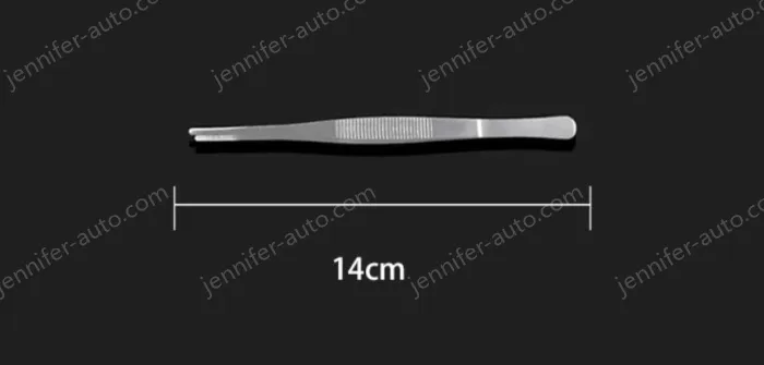 Stainless steel tweezers Straight round head (thick) 14cm