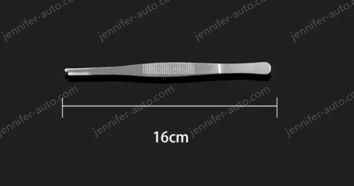 Stainless steel tweezers Straight round toe (thick) 16cm