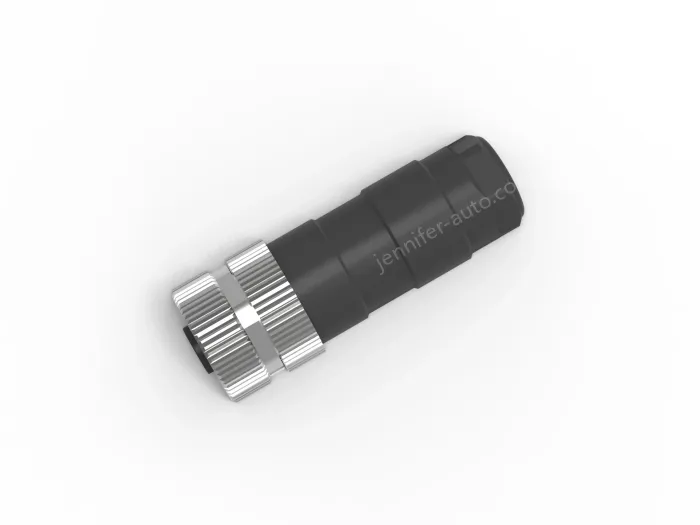 M12 5-hole female elbow connector