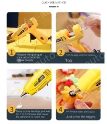 80W Extreme Glue Gun + 10 Glue Sticks