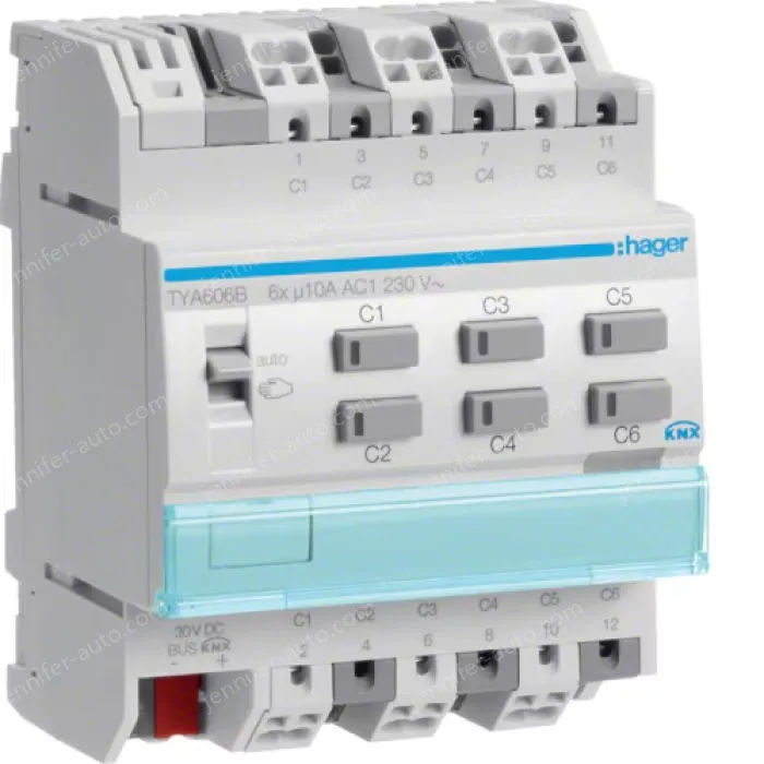 Output module 6x 10A /230V~, KNX