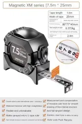 Class I. accuracy 7.5mX25mm, self-locking/lagging / magnetic / double-sided ruler belt