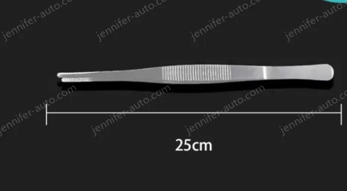 Stainless steel tweezers Straight round head (thick) 25cm