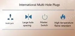 European standard 3-plug 2USB