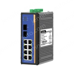 2 Ports Gigabit SFP + 8 Ports Gigabit T(x) Din-Rail Managed Industrial Ethernet Switch