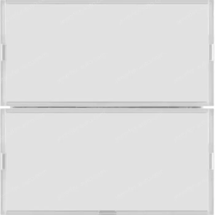 Push-button 2gang, RGB LED, int. temp. sensor, KNX - S.1/B.3/B.7, f. p.white