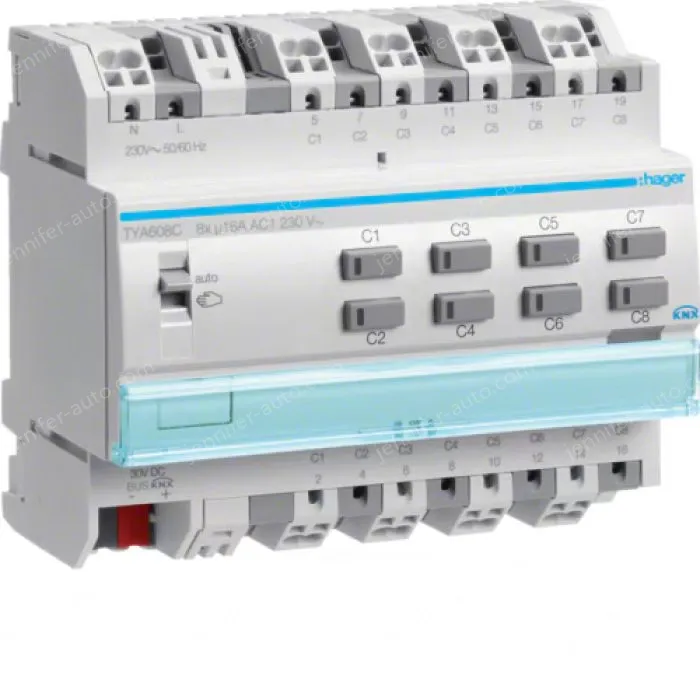 Output module 8x 16A /230V~, KNX