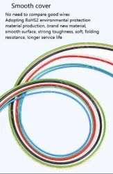 Teflon Wire Cable 20AWG Yellow to Green 20 cores