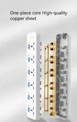 European standard 3-plug 2USB