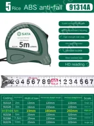 ABS drop resistance 5m ruler width 19mm-91314A